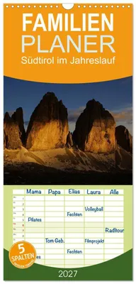 Produktbild von Familienplaner 2027 - Südtirol im Jahreslauf mit 5 Spalten (Wandkalender, 21 x 45 cm) CALVENDO