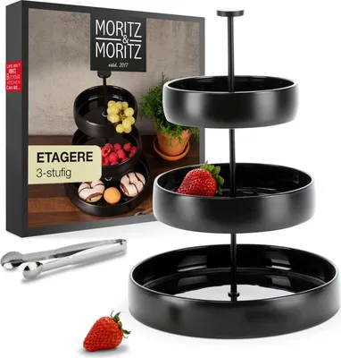 Produktbild von Moritz & Moritz Etagere Steingut Schwarz