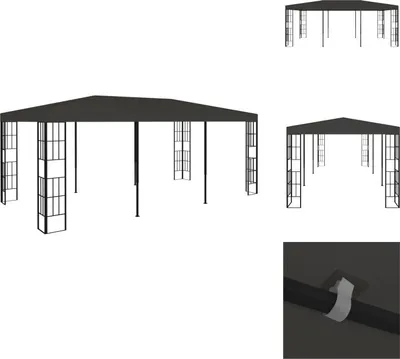 Produktbild von vidaXL Pavillon 3x6 m Anthrazit -  Pavillons & Partyzelte
