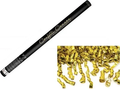 Immagine prodotto di Cannone per coriandoli con stelle filanti oro 80 cm