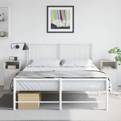 Productafbeelding van vidaXL Nachtkastjes, 2 stuks, wit, 34,5 x 39 x 62 cm, staal
