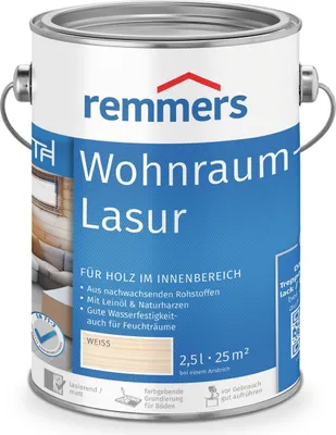 Zdjęcie produktu dla Glazura do salonu Remmers biała 2,5 l