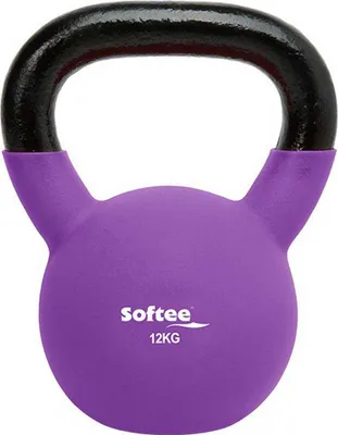 Immagine prodotto di Softee Kettlebell in neoprene da 12 kg Nero, viola 12 kg Nero, viola 12 kg