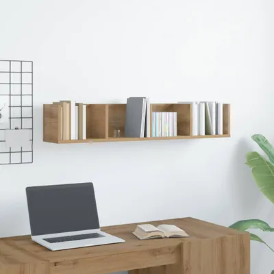 Zdjęcie produktu dla vidaXL Półka ścienna na CD Artisan dąb 100x18x18 cm materiał drewnopochodny