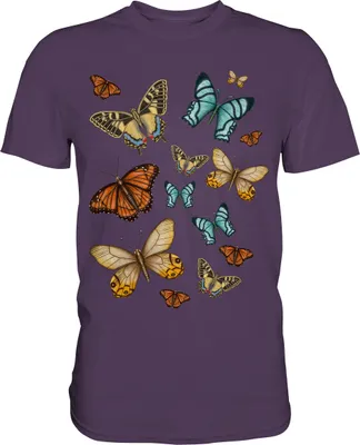 Produktbild von Natur Schmetterlinge T-Shirt – Urban Purple / XL