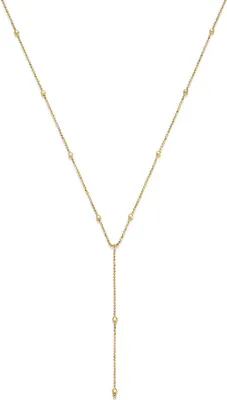 Produktbild von Gold Collier Goldkette Y-Kette mit Kügelchen 585-14 Karat Gold