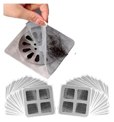 Produktbild von 30 Stück Einweg-Aufkleber für Abflussschutz, Abflussfilter und Haarfänger für Duschabflüsse