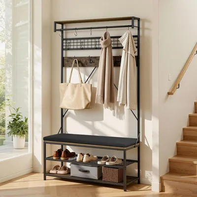 Zdjęcie produktu dla Vevor Szafka Do Przedpokoju Z Ławką I Półką Na Buty 1015X400X1830 Mm