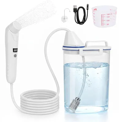 Tragbares elektrisches Bidet mit 2-Liter-Tank, wiederaufladbar, Campingdusche