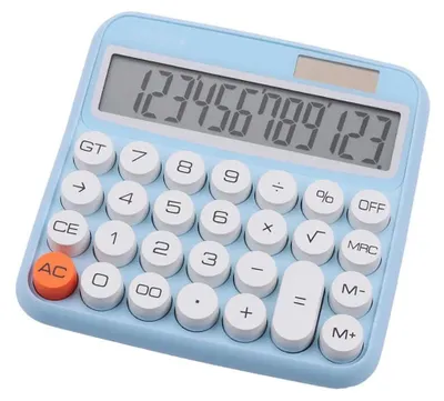 Produktbild von Genie 612 B, Desktop, Einfacher Taschenrechner, 12 Ziffern, Display klappbar, Batterie/Solar, Blau