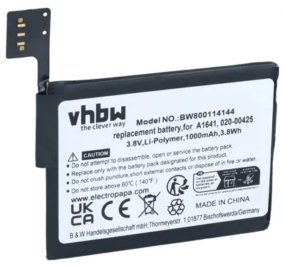 Produktbild von vhbw Akku kompatibel mit Apple iPod Touch 6, A1574 MP3-Player Musik Player (1000 mAh, 3,85 V, Li-Polymer)