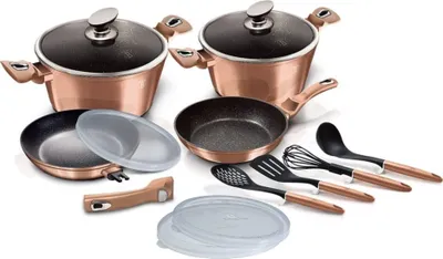 Obrázok produktu pre Berlinger Haus Granitová Súprava Hrncov Bh-7058 Rose Gold 13 Ea.