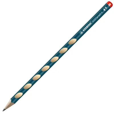Produktbild von STABILO Schmaler Dreikant-Bleistift für Rechtshänder - EASYgraph S in petrol - 12er Pa…