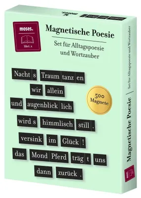 Productafbeelding van Magnetische poëzie, set voor dagelijkse poëzie en woordtover, 500 magneten voor magneetbord
