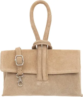 Produktbild von Vera Pelle Damen Wildledertasche Nodo Beige