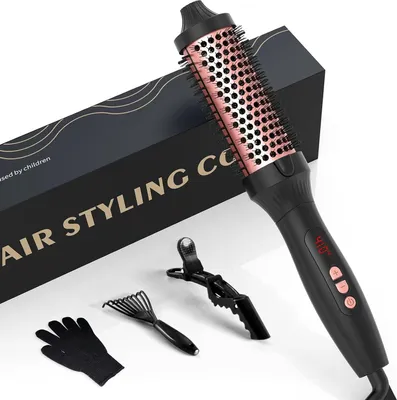 Produktbild von Elektrische Haarbürste - Wärmebürste - Runde Haarbürste - Entwirrungsbürste - 3-in-1