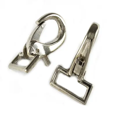 Produktbild von 5 Schnappkarabiner Vernickelt 60 x 36mm Gurtbreite: 26mm Karabiner