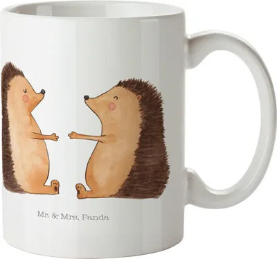 Produktbild von Mr. & Mrs. Panda Kindertasse Igel Liebe - Weiß - Geschenk, Hochzeitstag, Kinderbecher, Freundin, Trinklernbecher, Plastikbecher, Hochzeit, Camping Tasse, Mehrwegbecher