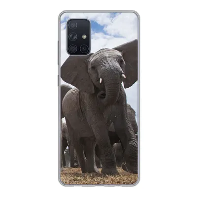 Produktbild von MuchoWow® Handyhülle Schutzhülle Hülle für Samsung Galaxy A51 5G Elefant - Tiere - Natur - Flachland Silikon Softcase Handy Hülle - Abbildung