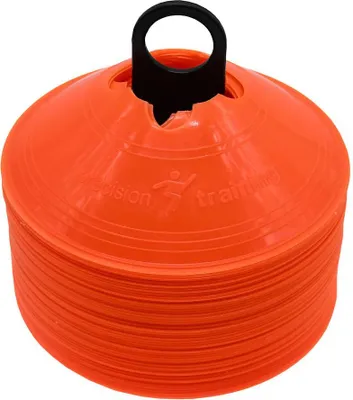 Produktbild von Precision Trainingshütchen Set - orange - 50 Stück - Sport Markierungskegel