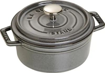 Produktbild von Staub Cocotte 12cm rund Graphit-grau, Gusseisen