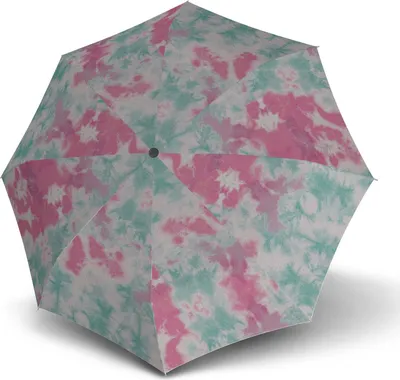 Produktbild von Knirps Taschenregenschirm Regenschirm T.200 Medium Duomatic Newbatik Mint mehrfarbig
