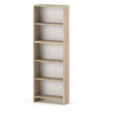 Produktbild von STIV Möbel | Bücherregal Eiche Sonoma 60x189 cm | 5 offene Regalfächer | Standregal Holzoptik Wohnzimmer Büro Kinderzimmer