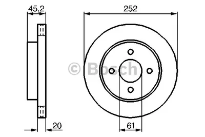 Produktbild von BOSCH Bremsscheiben (2 Stück)  0 986 479 238