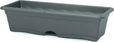 Produktbild von Pflanzgefäß mit Platte Plastiken Anthrazit Anthrazit Polypropylen 50 x 20 cm