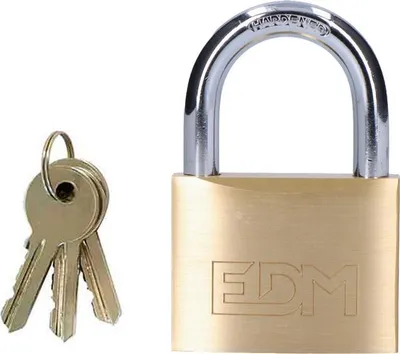Image de Cadenas Laiton Edm 60mm Sécurité Laiton Robuste - Edm