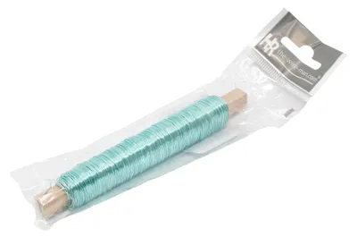 Produktbild von Decolackdraht Holzstab eisblau - 06 - 0,50 mm 50 m 100 g