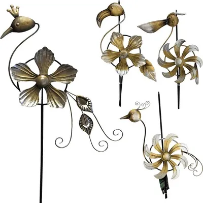Produktbild von Livinja Gartenstecker Metall H= 90 cm mit Windrad Bronzefarben