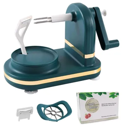 Immagine prodotto di Sbucciafrutta multifunzione, sbucciafrutta 3-in-1, affettatrice e denocciolatore per frutta