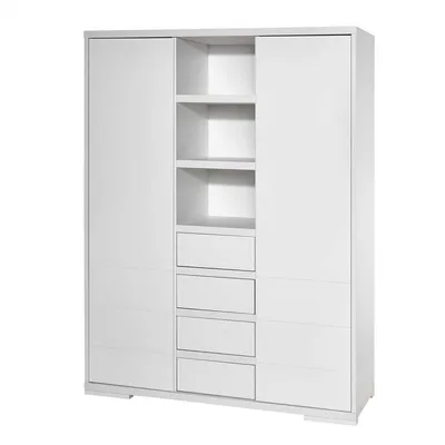 Produktbild von Schardt Kleiderschrank mit 2 Türen Maxx White - Maße: 139 cm x 191 cm x 53 cm - Farbe: Weiß, 06 863 52 02