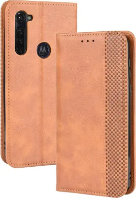 Produktbild von Motorola Moto G Pro Hülle - Coverup Vintage Style Klapphülle - Braun
