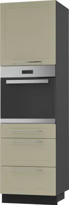 Produktbild von Backofenschrank Kvantum Q-D14/RU/3A Vollauszug 60cm Korpus- & Frontfarbe wählbar,vanille matt,schwarz