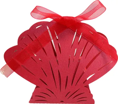 Image de Paquet de 50 Laser Cut Seashell Shape Candy Boxes, Boîtes Cadeau CrŽatif Pour Bridal Shower Anniversaire FÊte de Mariage Faveur