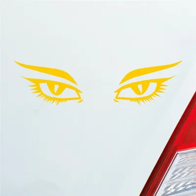 Produktbild von Auto Aufkleber Augen Frau Sexy Eyes Tuning 15x4 cm Gelb Sticker Heckscheibenaufkleber