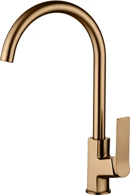 Image de Robinet d'évier en cuivre brossé Robinet de lavabo Robinet sur pied Mélangeur