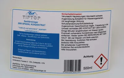 Produktbild von TipTop Sanitärreiniger 2000 Spezial Kontentrat – 500 ml