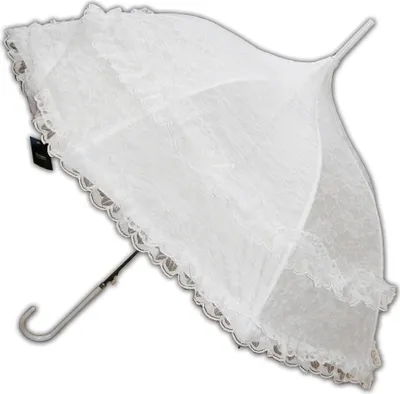 Produktbild von BRAUTSCHIRM Ø86cm Weiß Automatik Braut Hochzeit Schirm Stockschirm Sonnenschirm