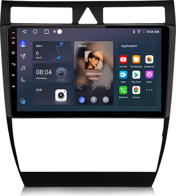 Obrázok produktu pre 8kern Hands free pdc carplay 9''autoradio für Audi A6 1997-2004 Android12 GPS BT WIFI SWC 4+64G 4G SIM DAB+ RDS FM