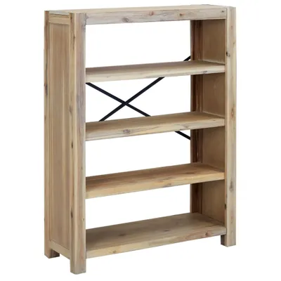 Produktbild von Bücherregal 4 Böden 80x30x110 cm Massivholz Akazie