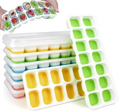 Zdjęcie produktu dla Pojemnik na kostki lodu – 8 sztuk elastycznych silikonowych foremek do kostek lodu