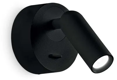 Produktbild von Applique Moderna Bohne Rund Metallo Nero Led 3W 3000K Luce Calda