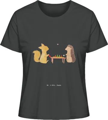 Produktbild von Mr. & Mrs. Panda T-Shirt für Frauen Eichhörnchen Gesellschaftsspiele Größe S - Anthrazit - Geschenk, Damen, Oberteil, Spielen, Sommershirt, Basic Shirt, Rundhals