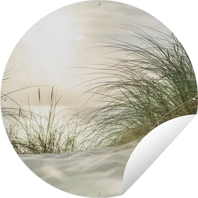 Produktbild von MuchoWow® Gartenposter Outdoor-Poster Rund Dünen - Watteninseln - Wasser Ø 60 cm Gartendeko Rundes Poster draußen