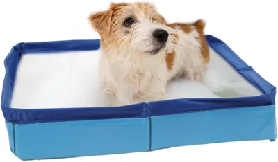 Image de Piscines pliables en PVC pour chiens – baignoires non gonflables, peu encombrantes, idéales pour les chiots, les chats et autres animaux