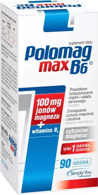 Produktbild von POLOMAG B6 MAX Magnesiumcitrat Vitamin B Novascon 90 Tabletten