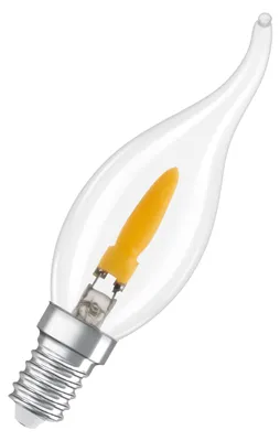 Image de Lampes LED OSRAM avec effet flamme, lot de 2, 1 W, culot E14, 1800 K, 20 lm, angle d'éclairage de 300°, durée de vie de 15 000 heures